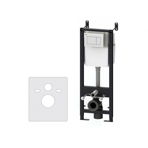 Инсталляция для подвесного унитаза с клавишей Damixa DX00.I011.0101 белый