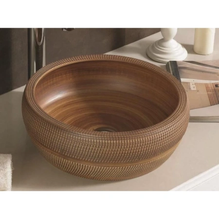 Раковина-чаша CeramaLux J2055 42x42 см, накладная, коричневый