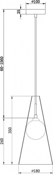 Подвесной светильник Freya Toper FR5389PL-01BS