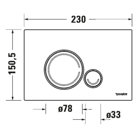 Клавиша смыва Duravit DuraSystem Beta 120 WD5010011000/WF5120011010