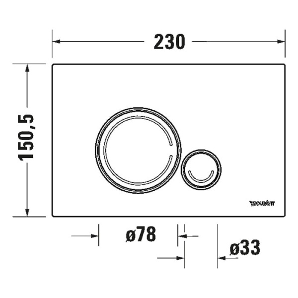 Клавиша смыва Duravit DuraSystem Beta 120 WD5010011000/WF5120011010