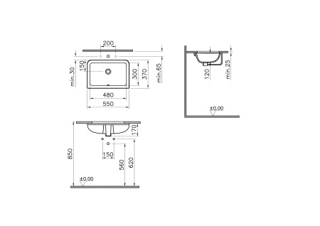 Раковина Vitra S20 48 7475B003-0618