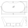 Акриловая ванна Ceruttispa Martigiano CT7766 170x80 см, отдельностоящая, белый