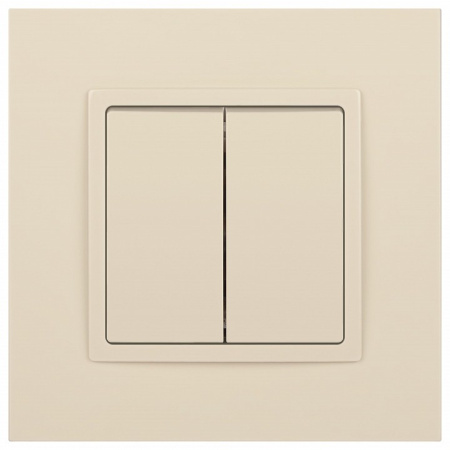 Переключатель двухклавишный без рамки Эра Эра Elegance 14-1106-02