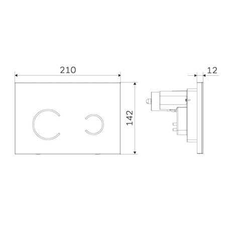 Клавиша смыва AM.PM Touch Pro I0450B01 белая