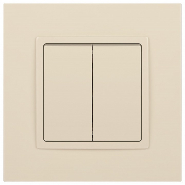 Переключатель двухклавишный без рамки Эра Эра Elegance 14-1106-02