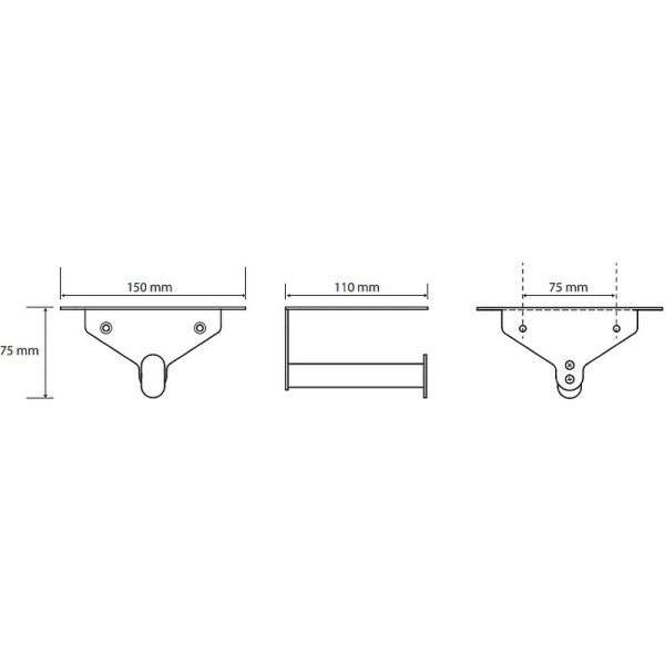 Держатель для туалетной бумаги с полкой Bemeta Organic 157112151