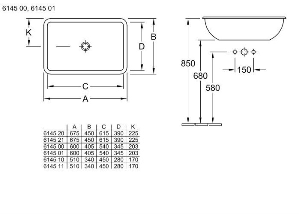Раковина Villeroy&Boch Loop & Friends 61450001