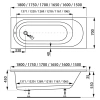 Акриловая ванна 180x70 см Vagnerplast Kasandra VPBA187KAS2X-04