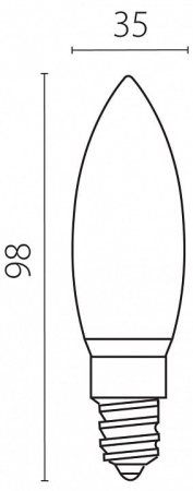 Лампа светодиодная Lightstar FILAMENT E14 6Вт 3000K 933502