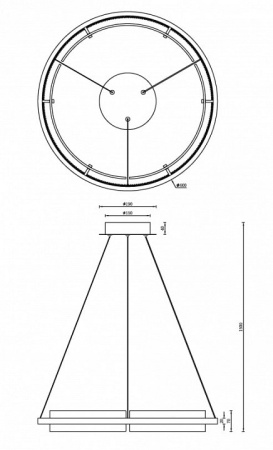 Подвесной светильник iLedex Meridian C4716-60 GD