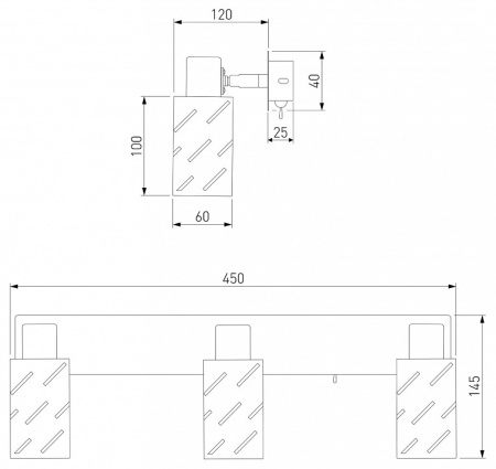 Бра Eurosvet Fente 20090/3 белый/хром