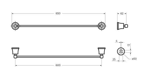 Полотенцедержатель Cezares Liberty CZR-F-8981