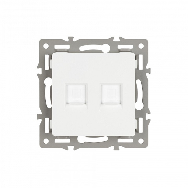 Розетка двойная RJ-12 и Ethernet RJ-45, без рамки Arlight SCT 045336