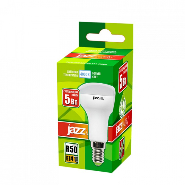 Лампа светодиодная Jazzway  E14 5Вт 4000K PLED-ECO-R50 5w E14 4000K