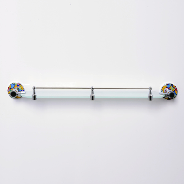 Полка стеклянная с бортиком WasserKRAFT Diemel K-2244