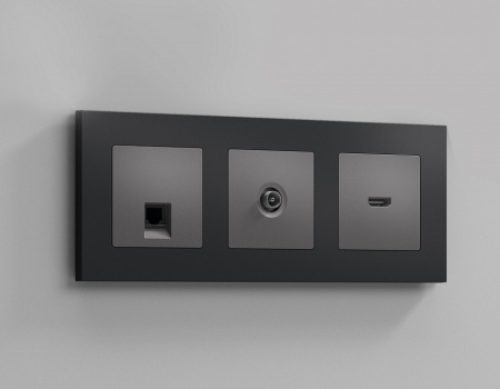 Накладка для ТВ-розетки Ambrella Volt Quant AP6630