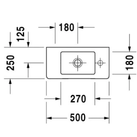 Раковина 50x25 см Duravit Vero 0703500008