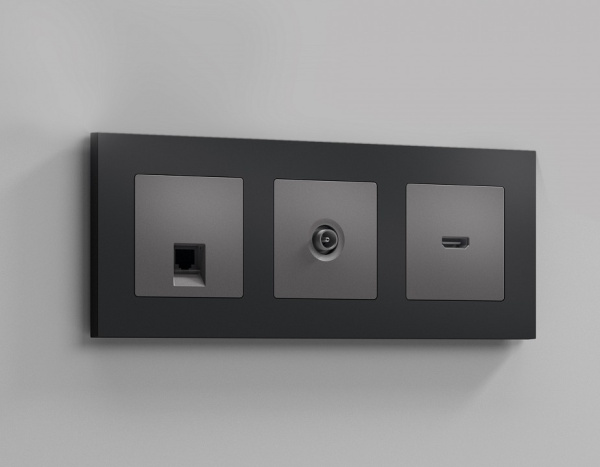 Накладка для ТВ-розетки Ambrella Volt Quant AP6630