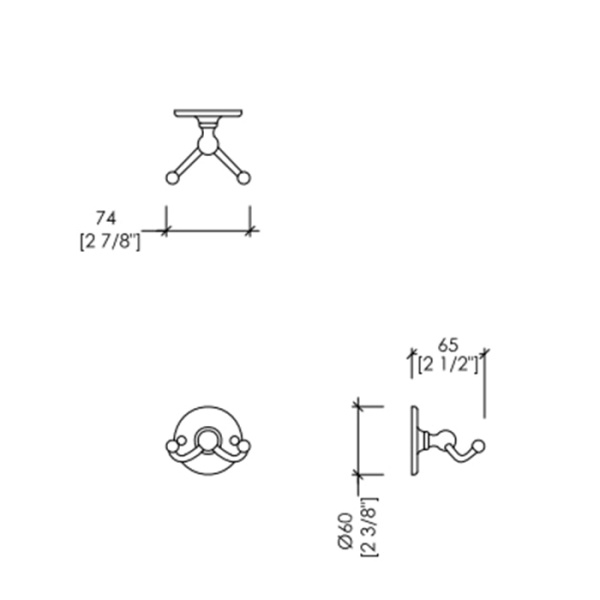 Крючок Devon&Devon Cavendish WM13CR хром