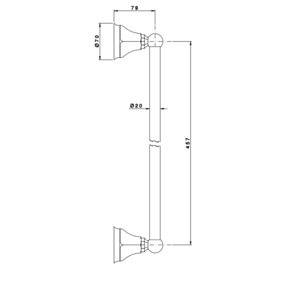 Полотенцедержатель Nicolazzi Teide 30 1483CR05