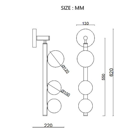 Бра Imperiumloft DOLL Gold DOLL01