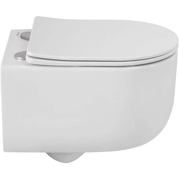 Унитаз подвесной BelBagno Soft BB084CH-TOR/SC безободковый, торнадо, с сиденьем микролифт, белый