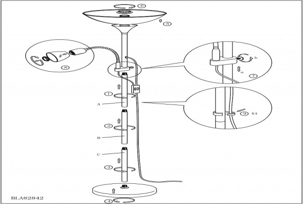 Торшер с подсветкой Eglo Up 2 82844