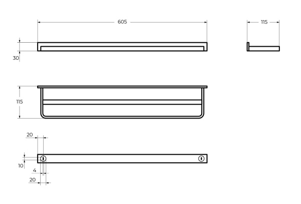 Двойной полотенцедержатель Cezares Maxima CZR-F-8911
