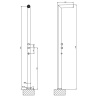 Душевая стойка Gessi Outdoor 63203#299 черный матовый