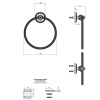 Полотенцедержатель THG Malmaison metal U93.F31.504N золото