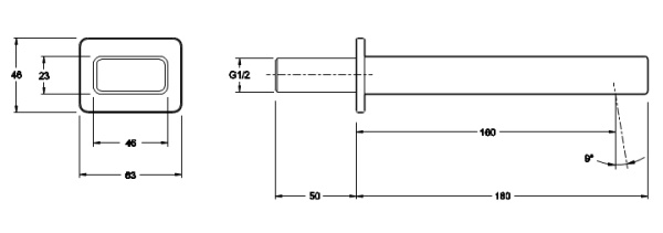 Излив для ванны Jacob Delafon Strayt E37344-CP