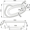 Акриловая ванна 150x91 см L Vagnerplast Avona VPBA159AVO3LX-04