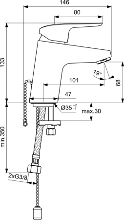Смеситель для раковины Ideal Standard Ceraflex B1709AA