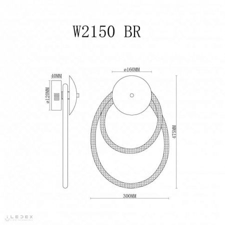 Бра iLedex Cross W2150 BR