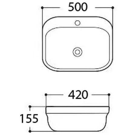 Раковина Aquatek Амадео AQ5042-00 50x42 см, белый