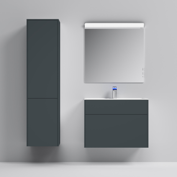Тумба под раковину AM.PM Inspire V2.0 M50AFHX0803GM 80 см графит матовый