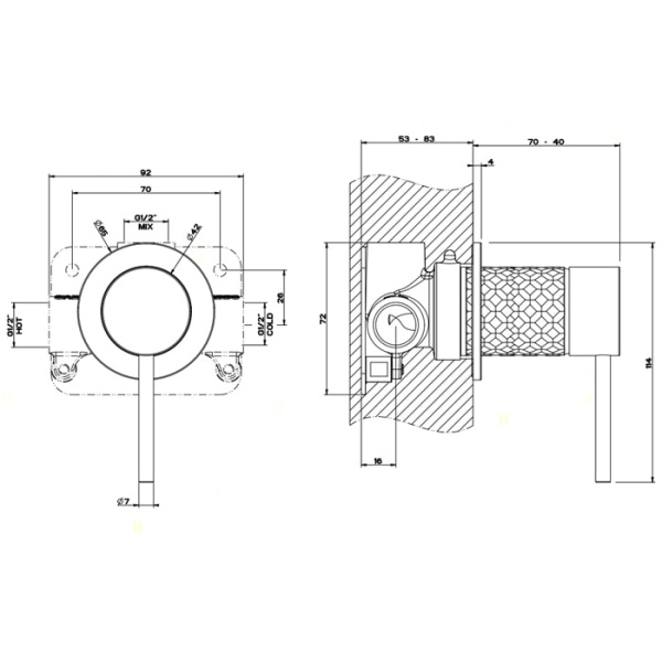 Смеситель для раковины Gessi 316 54119#239 нержавейка