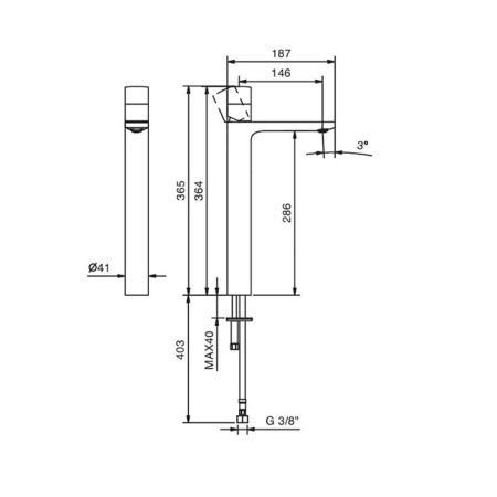 Смеситель для раковины Fantini Nice 65 02 S006SWF
