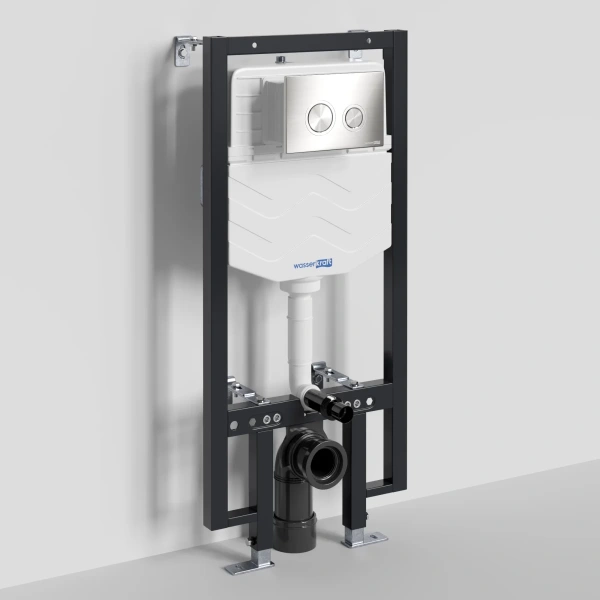 Инсталляция для унитаза WasserKRAFT Vils 56 56TLT.010.ME.BN01 с кнопкой смыва, никель
