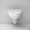 Унитаз подвесной AM.PM Gem C901700SC безободковый, с сиденьем микролифт, белый