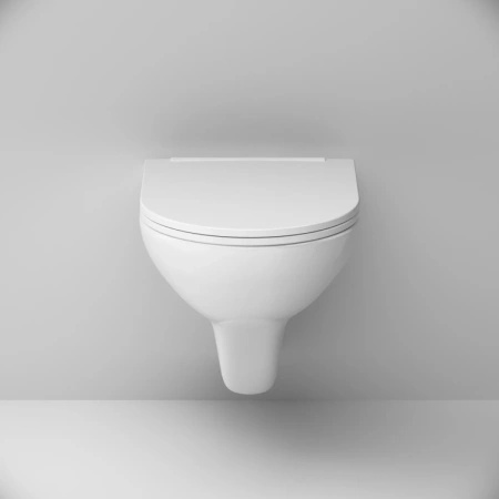 Унитаз подвесной AM.PM Gem C901700SC безободковый, с сиденьем микролифт, белый