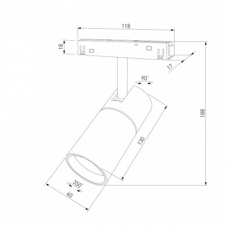 Светильник на штанге Elektrostandard Slim Magnetic a069471