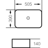 Раковина 50,5x39 см Grossman GR-4043BW