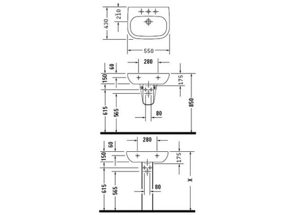 Раковина Duravit D-Code 23105500002