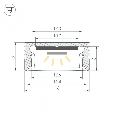 Профиль накладной Arlight SL 059785