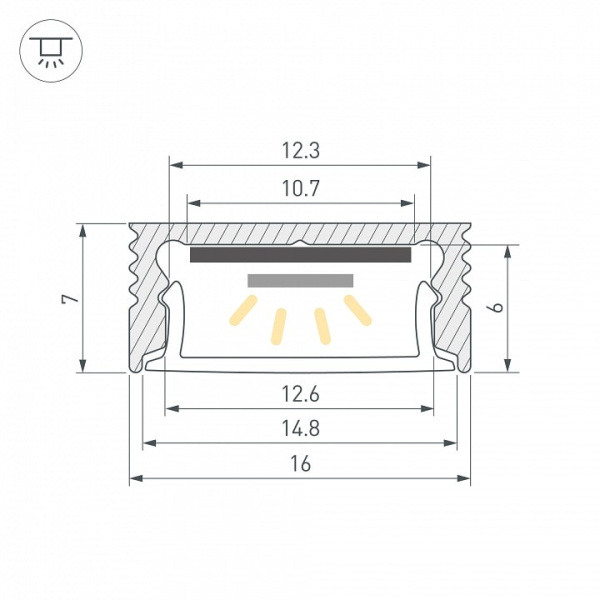 Профиль накладной Arlight SL 059785