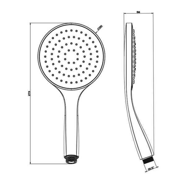 Душевая лейка Gessi Rettangolo 14370#299 черный матовый