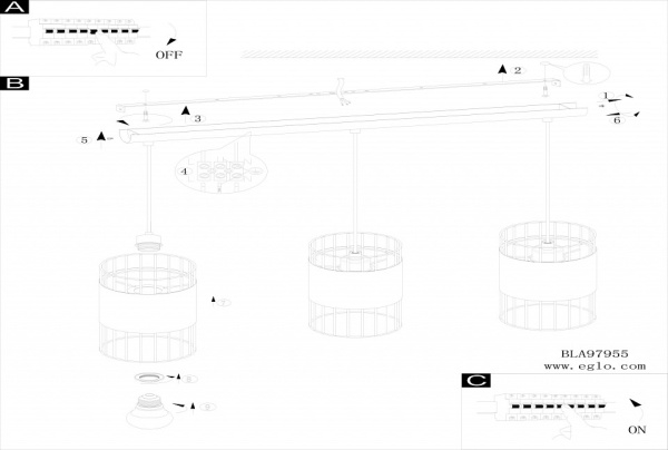 Подвесной светильник Eglo Norumbega 97955