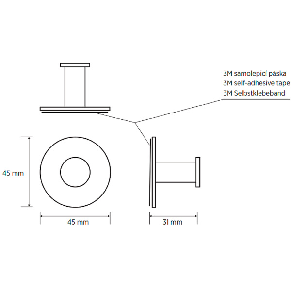Крючок Bemeta Easy 163106360 черный матовый